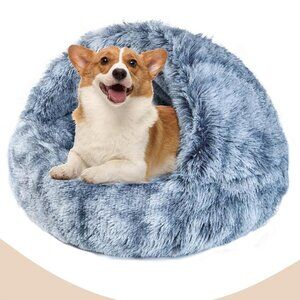 Calming  Cave Hooded Pet Bed  22"L x 22"W x 6"T  NEW